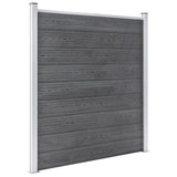 ZNTS Garden Fence WPC 1737x186 cm Grey 3053233