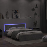 ZNTS Bed Frame with LED without Mattress Concrete Grey 160x200 cm 3207598