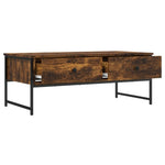 ZNTS Coffee Table Smoked Oak 101x49x39.5 cm Engineered Wood 837739