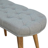 Deep Button Grey Tweed Bench IN145