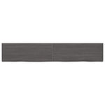 ZNTS Wall Shelf Dark Brown 220x40x cm Treated Solid Wood Oak 363854