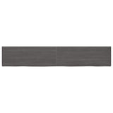 ZNTS Wall Shelf Dark Brown 220x40x cm Treated Solid Wood Oak 363854