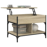 ZNTS Coffee Table Sonoma Oak 70x50x50 cm Engineered Wood and Metal 845362