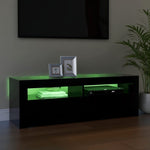 ZNTS TV Cabinet with LED Lights Black 120x35x40 cm 804311