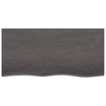 ZNTS Wall Shelf Dark Brown 100x50x cm Treated Solid Wood Oak 363807