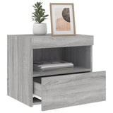 ZNTS Bedside Cabinets with LED Lights 2 pcs Grey Sonoma 50x40x45 cm 836774