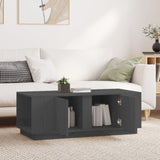 ZNTS Coffee Table Grey 110x50x40 cm Solid Wood Pine 814431
