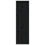 ZNTS Wall Cabinets 2 pcs Black 30x30x100 cm Solid Pinewood 813514