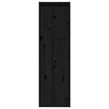 ZNTS Wall Cabinets 2 pcs Black 30x30x100 cm Solid Pinewood 813514