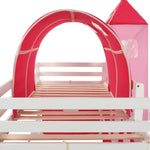 ZNTS Children's Loft Bed Frame with Slide Ladder Pinewood 208x230 cm 282710