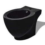 ZNTS Round Bidet Stand Black High-quality Ceramic 140666