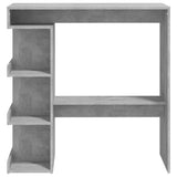 ZNTS Bar Table with Storage Rack Concrete Grey 100x50x101.5cm Engineered Wood 809453