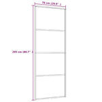 ZNTS Sliding Door Aluminium and ESG Glass 76x205 cm Black 149479