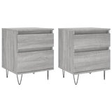 ZNTS Bedside Cabinets 2 pcs Grey Sonoma 40x35x50 cm Engineered Wood 830681