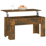 ZNTS Coffee Table Smoked Oak 101x49x52 cm Engineered Wood 819278