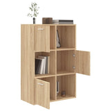 ZNTS Storage Cabinet Sonoma Oak 60x29.5x90 cm Engineered Wood 801137