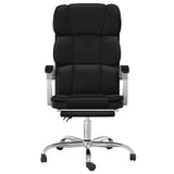 ZNTS Reclining Office Chair Black Faux Leather 349799