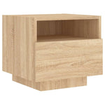 ZNTS Bedside Cabinets with LED Lights 2 pcs Sonoma Oak 40x39x37 cm 836803