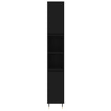 ZNTS 3 Piece Bathroom Furniture Set Black Engineered Wood 3190268