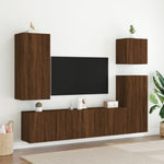 ZNTS TV Wall Cabinet Brown Oak 40.5x30x90 cm Engineered Wood 836930