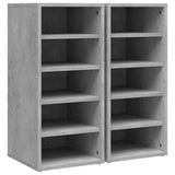ZNTS Shoe Cabinets 2 pcs Concrete Grey 31.5x35x70 cm Engineered Wood 808990