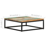 ZNTS Nesting Coffee Tables 2 pcs Solid Reclaimed Wood 320390
