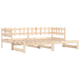 ZNTS Pull-out Day Bed without Mattress 2x cm Solid Wood 840391