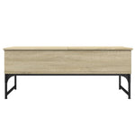 ZNTS Coffee Table Sonoma Oak 100x50x40 cm Engineered Wood and Metal 845377