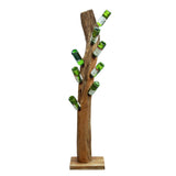 ZNTS Natural Teak Root Freestanding Wine Rack 8 bottles Reclaimed Teak Root LAW56