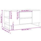 ZNTS Coffee Table Brown Oak 102x44.5x50 cm Engineered Wood 831011