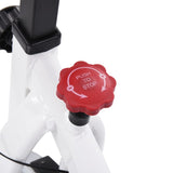 ZNTS Exercise Training Bike with Pulse Sensors White and Red 92136