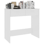 ZNTS Desk White 80x40x75 cm Engineered Wood 801355