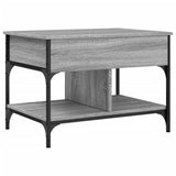 ZNTS Coffee Table Grey Sonoma 70x50x50 cm Engineered Wood and Metal 845364