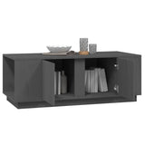 ZNTS Coffee Table Grey 110x50x40 cm Solid Wood Pine 814431