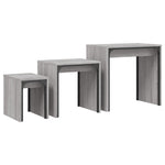 ZNTS Nesting Coffee Tables 3 pcs Grey Sonoma Engineered Wood 837825