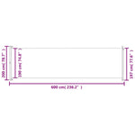 ZNTS Patio Retractable Side Awning 200x600 cm Black 317970