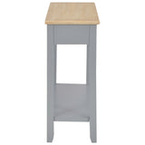 ZNTS Console Table Grey 110x35x80 cm Wood 249902