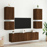 ZNTS TV Wall Cabinets 2 pcs Brown Oak 40.5x30x40 cm Engineered Wood 836909