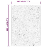 ZNTS Shaggy Rug PAMPLONA High Pile Modern Black 140x200 cm 375279