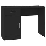 ZNTS Desk with Drawer&Cabinet Black 100x40x73 cm Engineered Wood 342653