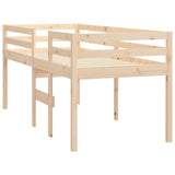 ZNTS High Sleeper Bed without Mattress 75x190 cm Small Single Solid Wood Pine 821619