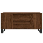 ZNTS Coffee Table Brown Oak 102x44.5x50 cm Engineered Wood 831011