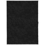 ZNTS Shaggy Rug PAMPLONA High Pile Modern Black 140x200 cm 375279
