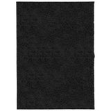 ZNTS Shaggy Rug PAMPLONA High Pile Modern Black 140x200 cm 375279