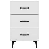 ZNTS Bedside Cabinet White 40x40x66 cm Engineered Wood 812087