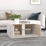 ZNTS Coffee Table White 80x50x40 cm Solid Wood Pine 814420