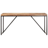 ZNTS Dining Table 160x70x76 cm Solid Acacia and Mango Wood 323550