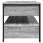 ZNTS Coffee Table Grey Sonoma 85x50x50 cm Engineered Wood and Metal 845389