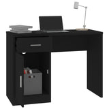 ZNTS Desk with Drawer&Cabinet Black 100x40x73 cm Engineered Wood 342653