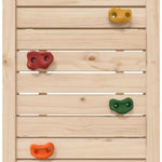 ZNTS Play Tower with Rockwall 53x110.5x214 cm Solid Wood Pine 826550